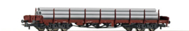 Roco 66931 - DB, rongenwagen Rs680 beladen met buizen (HO|DC)