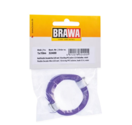 Brawa 32400 - Flexibel Decoderdraad, 0,05 mm², 10mtr,  lila
