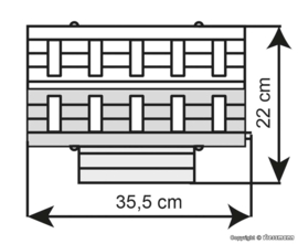 Kibri 39324 - Onderhoudshal GleisBau (HO)