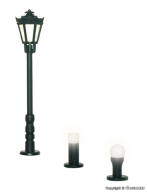 Viessmann 6160 -Tuinverlichting set, 3 stuks, zwart, LED warmwit (HO)