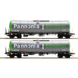 Igra 96110008/2 - 2 delige set tankwagens Zacns 98 Wascosa / Pannonia 2 (HO)
