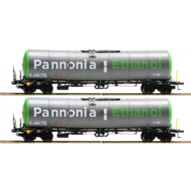 Igra 96110008/2 - 2 delige set tankwagens Zacns 98 Wascosa / Pannonia 2 (HO)