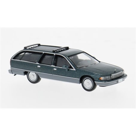 PCX 870454 - Chevrolet Caprice Station Wagon metallic donkergroen 1991 (HO)