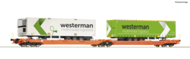 Roco 77399 - Wascosa, Gelede dubbele draagwagen T3000e (HO)