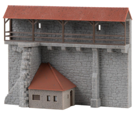 Faller 191790 - Oude stadsmuur met aanbouw (HO)