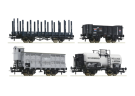 Roco 76077 - Set 4 Nederlandse goederenwagens (H0)