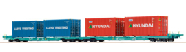 Brawa 48103 - FS, containerdraagwagen Sffggmrrss36 (HO|DC)