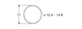 Roco 40070 - DC antislipband 12,9-14,6 mm, 10 stuks (HO)