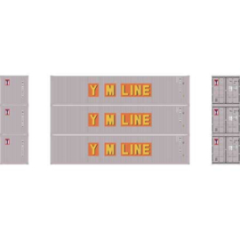 Athearn ATH27052 - 40' Corrugated Low Container, Yang Ming/Old (HO)