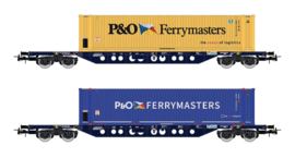 Rivarossi HR 6614- Mercitalia Intermodal, containerwagenset  Sgnss  (HO)