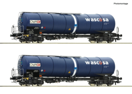 Roco 77046 - Wascosa, 2-delige set tankwagons Chemoil (HO)