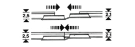 Fleischmann 6437 - Metalen overgang railverbinding (HO)