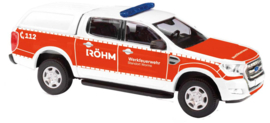Busch 52840 - Ford Ranger met hardtop, Röhm fabrieksbrandweer nr. 6 (HO)