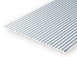 Evergreen 4525 - .030" (0,75 mm) OPAQUE WHITE POLYSTYRENE CORRUGATED SIDING