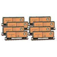 Micro Trains 99300802 -  Riveted-Side Mechanical Reefer 8-Car Runner Pack  - Pacific Fruit Express, orange, black, silver, B&W UP & SP Logos (N)
