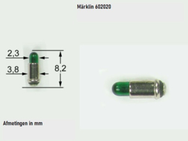 Märklin E602020 - Gloeilamp groen, 16 V, steek (1 stuks) (HO)