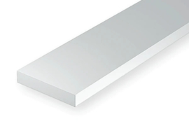 Evergreen 100 - .010" X .020" OPAQUE WHITE POLYSTYRENE STRIP