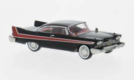 Brekina 19682 - Plymouth Fury, zwart/rood 1958 (HO)