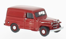 BoS-Models 87013 - Jeep Willys Panel Van, rood, 1954 (HO)