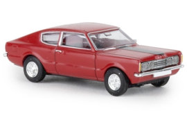 Brekina 19208 - Ford Taunus Coupe GT, rood, 1972, zwarte motorkap (HO)