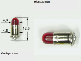 Märklin E600010.1 - Gloeilamp rood (1 stuks) (HO)
