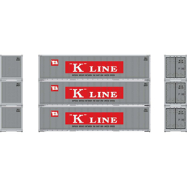 Athearn ATH63393 - 40' Smooth Side Containers, KKLU #1 (HO)