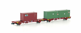 MF Trains 33373 - NMBS, 2delige containerwagenset Lgs (N)