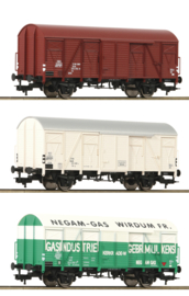 Fleischmann 531104 - 3-delige set gesloten goederenwagens type Gs, NS  (HO|DC)