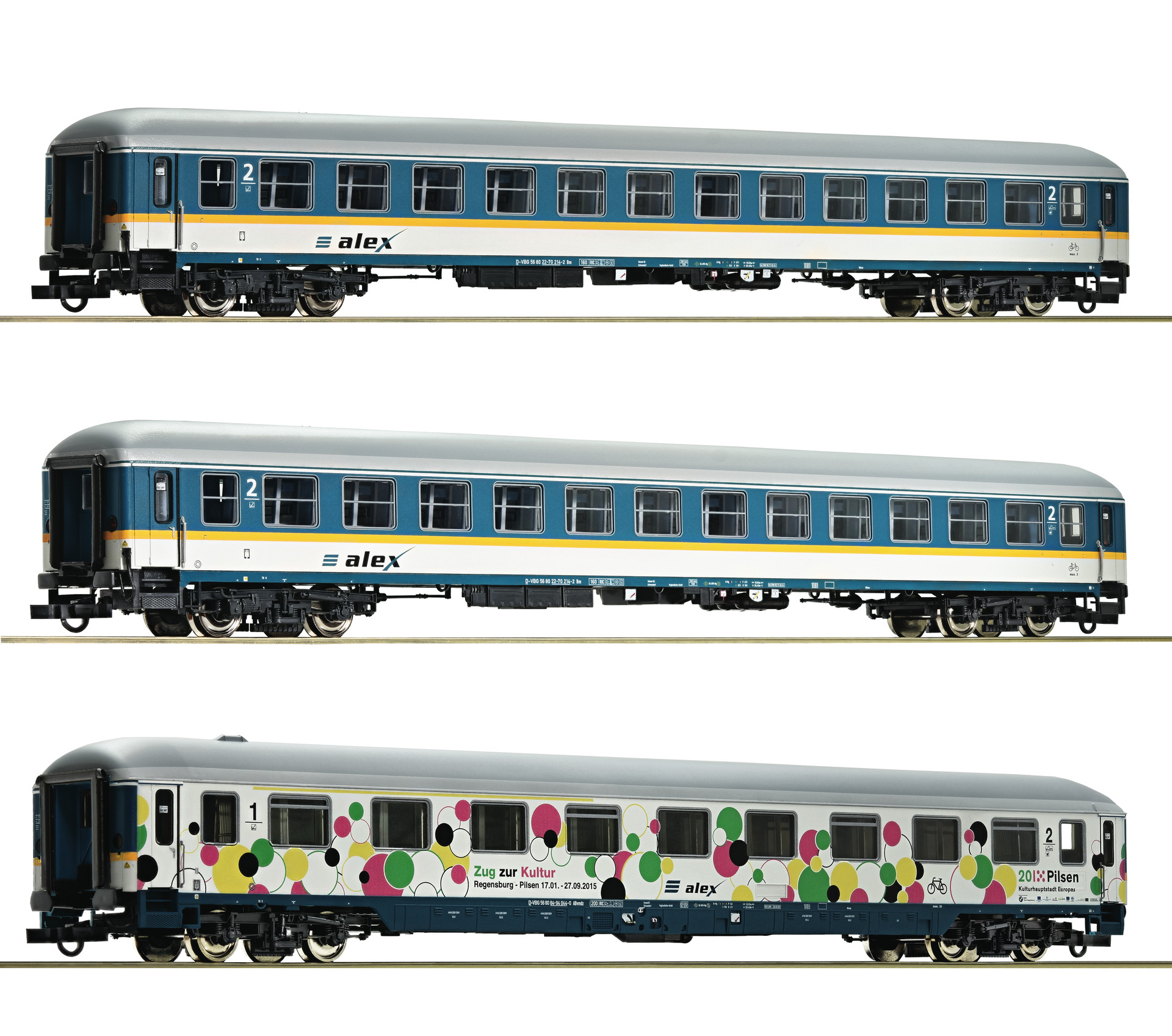 Roco 74108 - 3-delige wagenset, Alex  (HO)