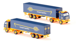 Wiking 054079 - Bakwagen met oplegger (Volvo F88) (HO)
