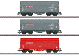 Märklin 47224 - Nacco, Set schuifhuifwagens (HO)