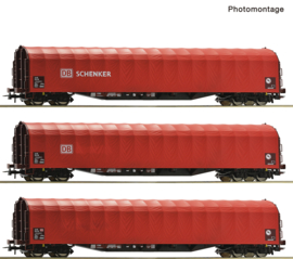 Roco 6600156 - 3-tlg. Set: Schiebeplanenwagen, DB AG (HO|DC)