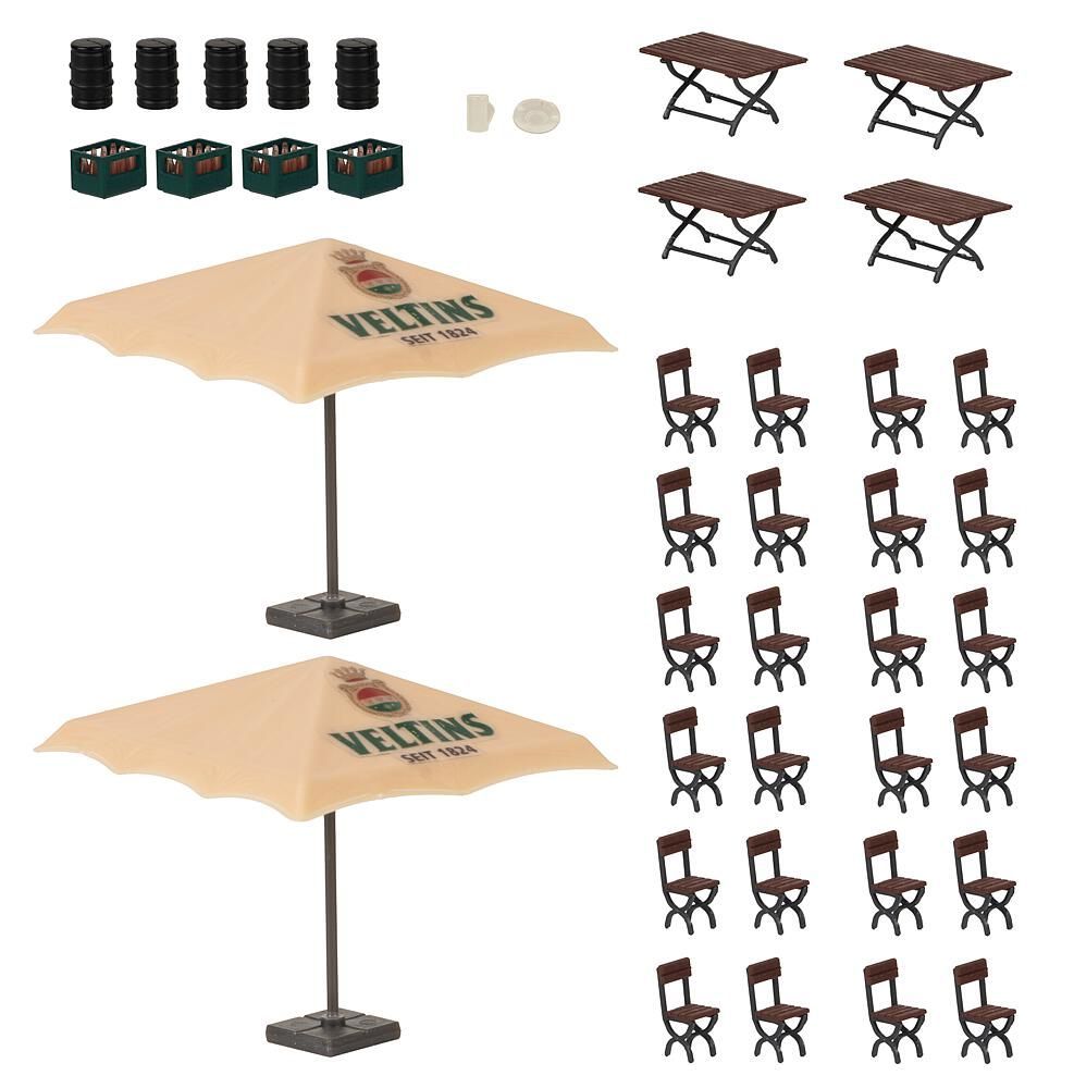 Faller 180437 biertuin set veltins (HO)