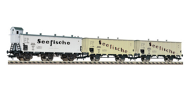 Fleischmann 538101 - DRG, goederenwagenset "Seefische" (HO)