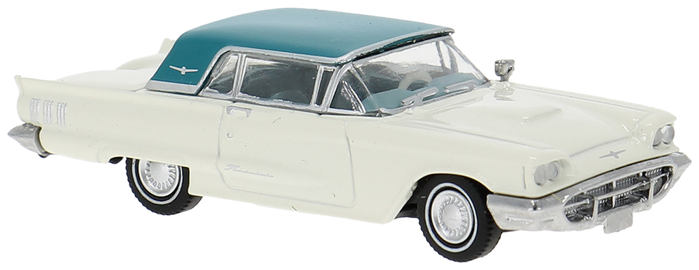 Brekina 18200 - Ford Thunderbird, gesloten, wit/blauw (HO)