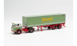 Herpa/Modelbau Schwarz 026000 - Scania Vabis LB 76 Container-oplegger "Spedition Wandt" (HO)