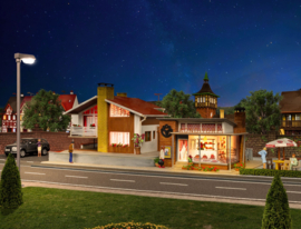 Vollmer 43724 - Woonhuis met winkel (HO)