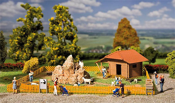 Faller 130568 - Kinderboerderij met geiten en schapen (HO)