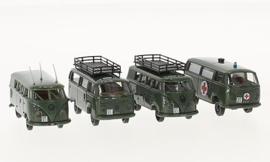 Brekina 99289 - 2 VW T2 en 2 VW T1b, zwitsers militair (HO)