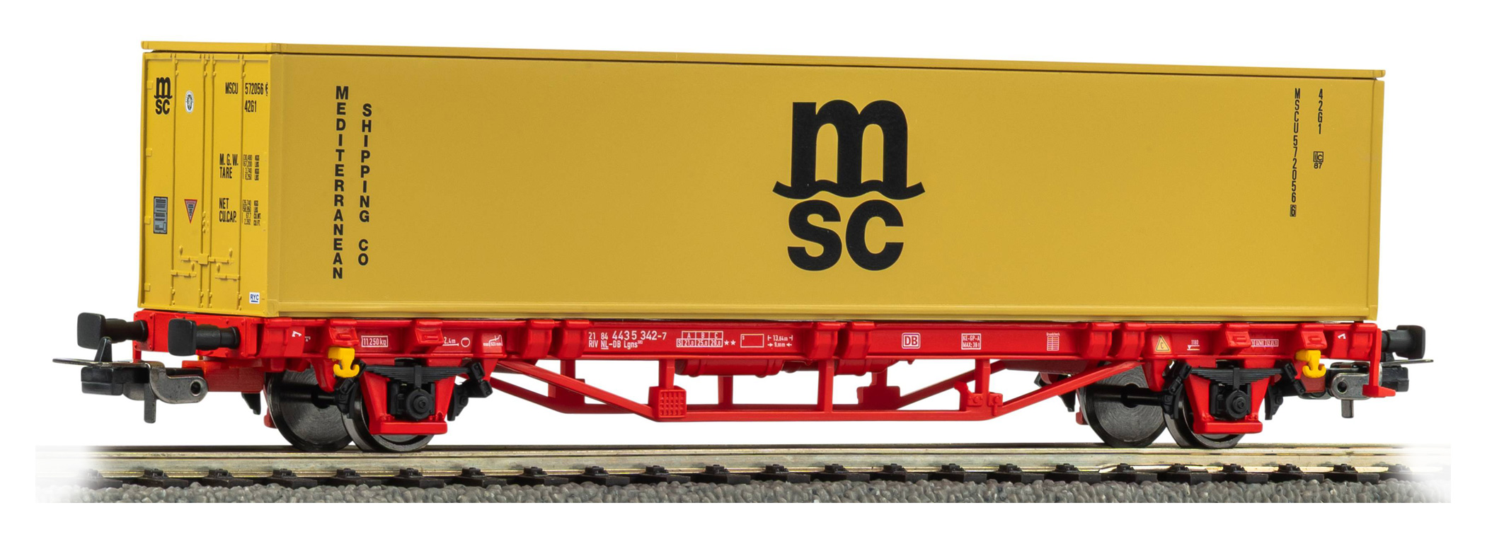 Piko 27726 - Containerwagen 1x40' van de MSC NS (HO)