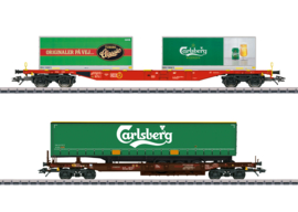 Märklin 47109 - AAE/DB AG, Set KLV-goederenwagens "Carlsberg en Tuborg" (HO|AC)