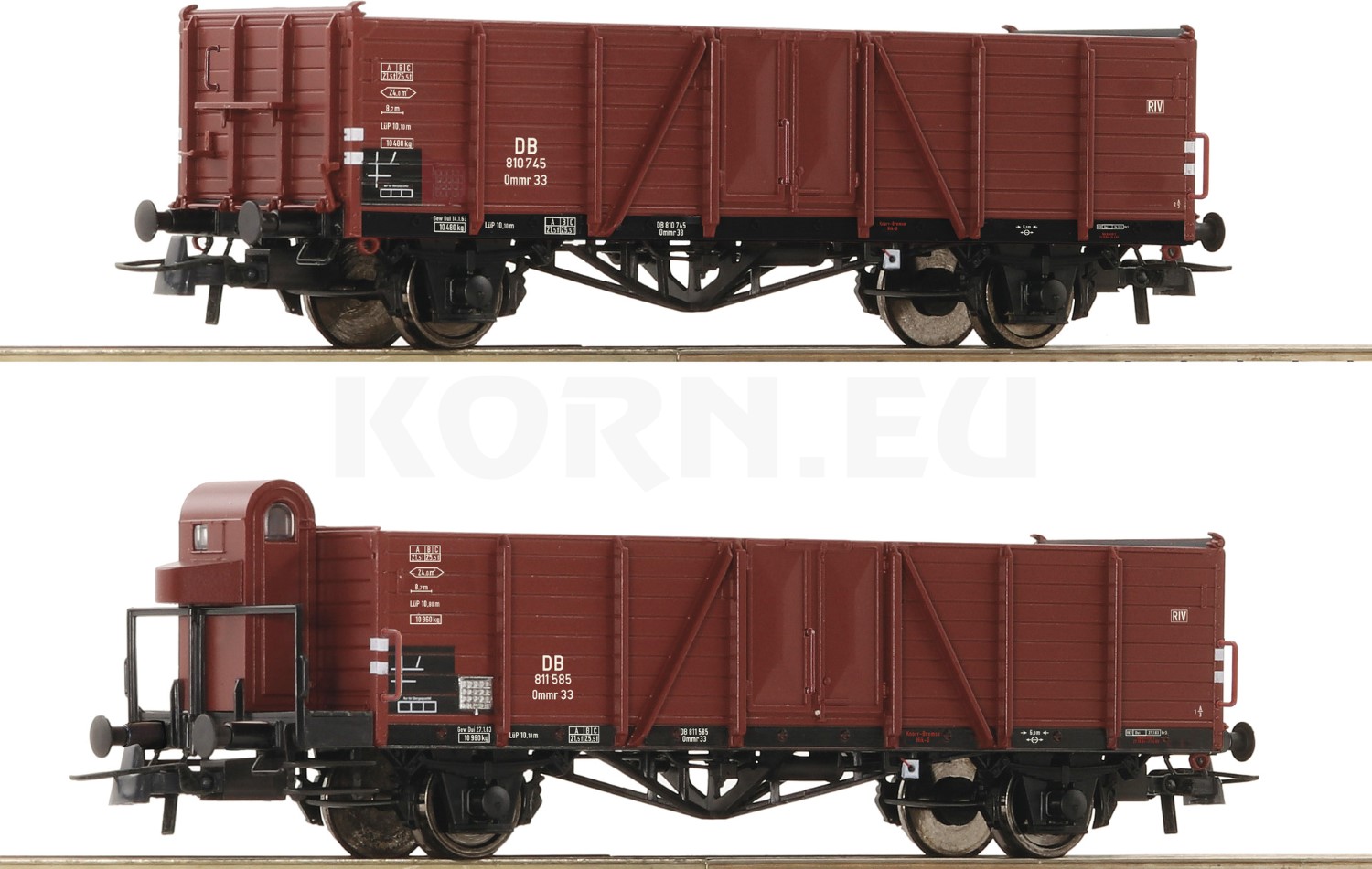 Roco 76289 - 2er Set offene Güterwagen Ommr 33 'Villach' (HO)