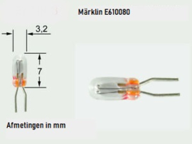 Märklin E610080 - Glühlampe hell, T 1 Bi-Pin (1stuks) (HO)