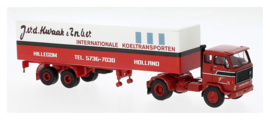 Brekina 85687 - Volvo F 89 gesloten oplegger v.d.Kwaak, oud ontwerp, (NL)(HO)