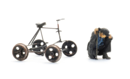 Artitec 387.608 - Fiets draisine + figuur (HO)