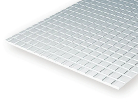 Evergreen 4501 - 1/16" (1.6mm) x 1/16" (1.6mm) OPAQUE WHITE POLYSTYRENE SQUARE TILE