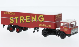 Brekina 85284 - DAF FT 2600 trekker/oplegger, Streng 1962, (HO)