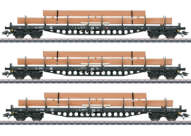 Märklin 47153 - DB AG, Set rongenwagens met lading hout (HO)