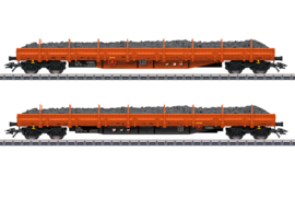 Märklin 47099 - Set lageboordwagens "ballastvervoer" (HO)