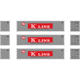 Athearn ATH12172 - Container 3 Pack 40' – "K" Line (HO)